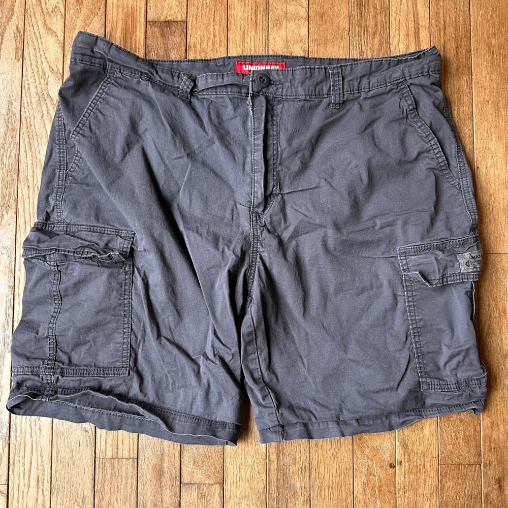 Y2K Cargo Shorts Mens 40 Stretch Cotton Twill Blue Casual Rugged Gorpcore‎